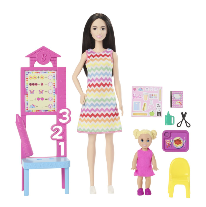 BARBIE SET DE JOACA PAPUSA BARBIE BRUNETA FACE CARIERA PROFESOARA [4]