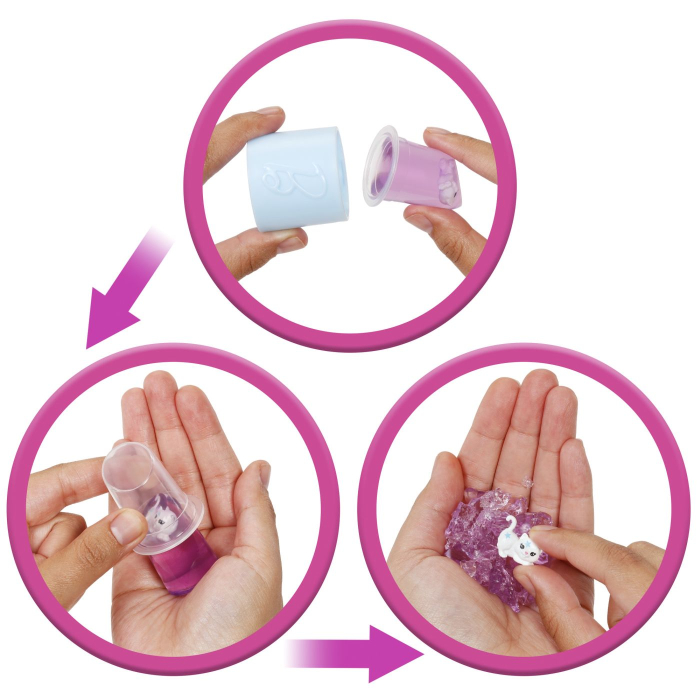 BARBIE SET PARTY UNBOXED REVEAL PAPUSA BARBIE VIOLET CU 10 ACCESORII SURPRIZA [4]