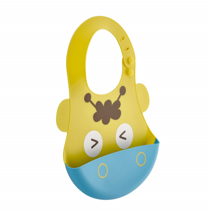 Baveta BabyJem din silicon Soft Baby Bib (Culoare: Galben) [4]