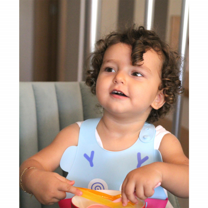 Baveta BabyJem din silicon Soft Baby Bib (Culoare: Galben) [6]