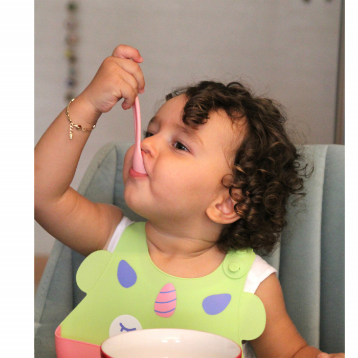 Baveta BabyJem din silicon Soft Baby Bib (Culoare: Galben) [8]