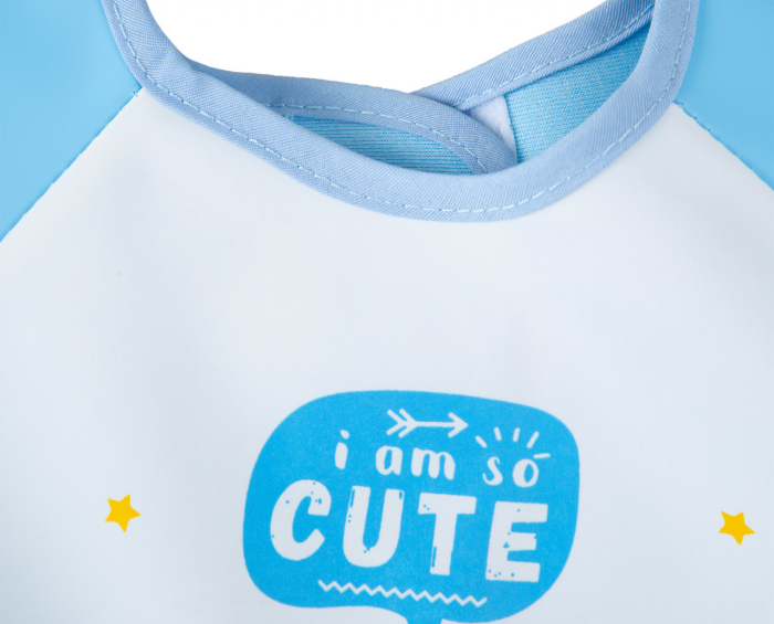 Baveta cu maneci si buzunar BabyJem Polly Bib (Culoare: Bleu) [10]