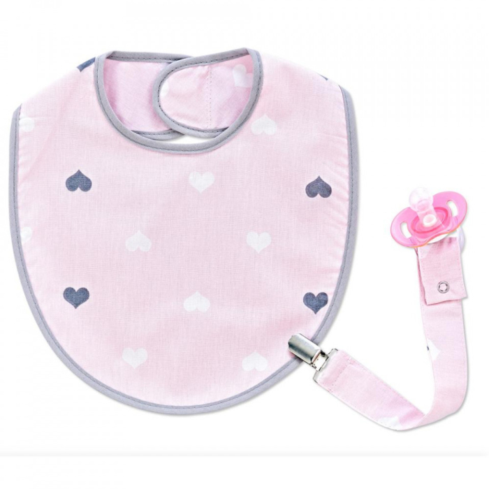 Baveta cu suport pentru suzeta BabyJem (Culoare: Bleu) [2]