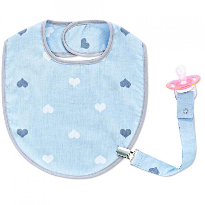 Baveta cu suport pentru suzeta BabyJem (Culoare: Bleu) [5]