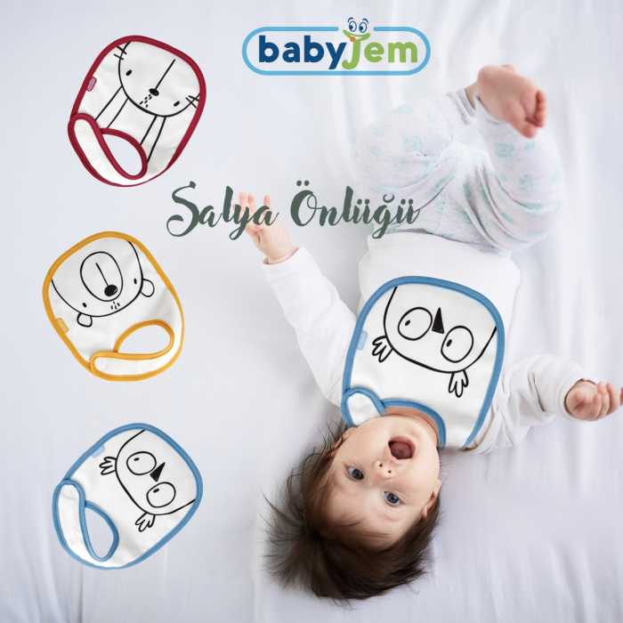 Baveta din bumbac BabyJem (Culoare: Bleu) [6]