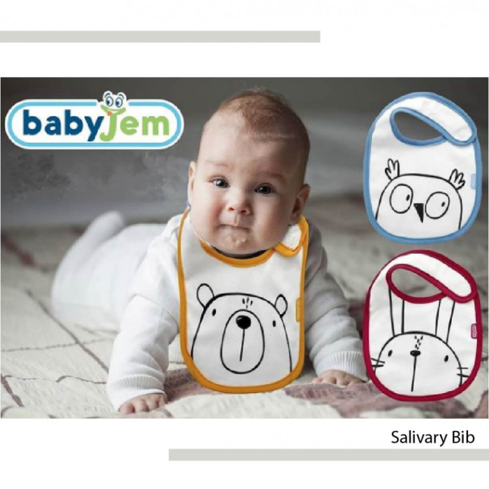 Baveta din bumbac BabyJem (Culoare: Bleu) [2]