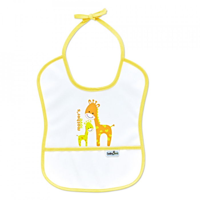 Baveta impermebila pentru copii BabyJem Small (Culoare: Roz) [4]