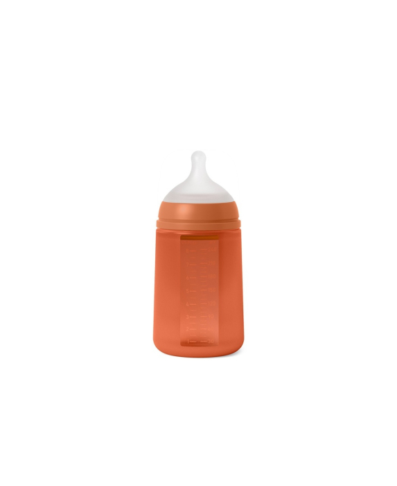 Biberon din silicon, 240ml, Colour Essence SX Pro debit mediu, rosu [2]