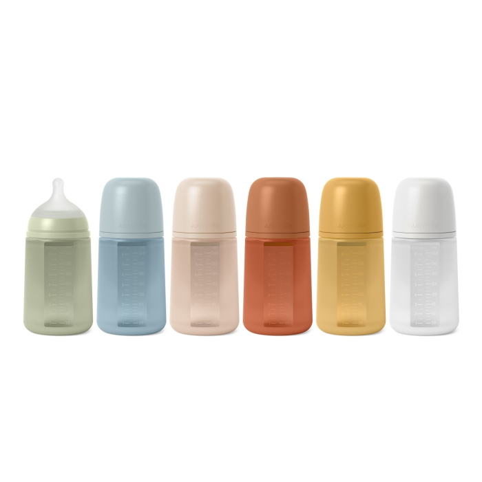 Biberon din silicon, 240ml, Colour Essence SX Pro debit mediu, transparent [5]