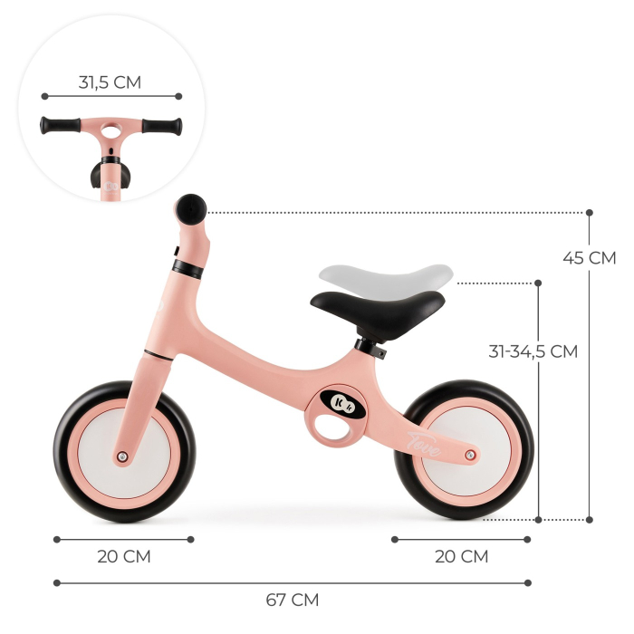 BICICLETA FARA PEDALE KINDERKRAFT TOVE, ROZ [4]