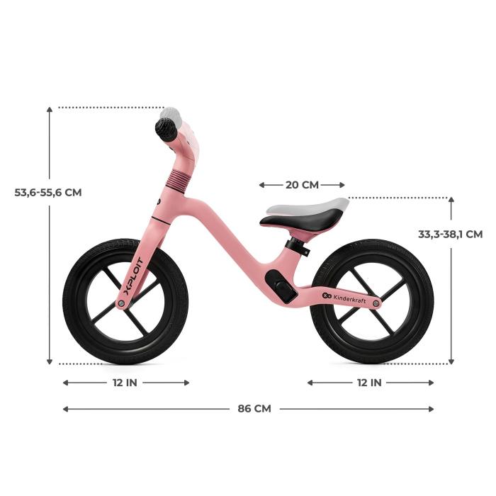 BICICLETA FARA PEDALE KINDERKRAFT XPLOIT, BUBBLEGUM PINK [8]