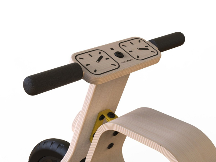 Bicicleta fara pedale MamaToyz RideMe, din lemn natural [6]