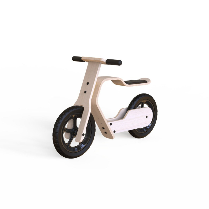 Bicicleta fara pedale MamaToyz RideMe, din lemn natural [2]