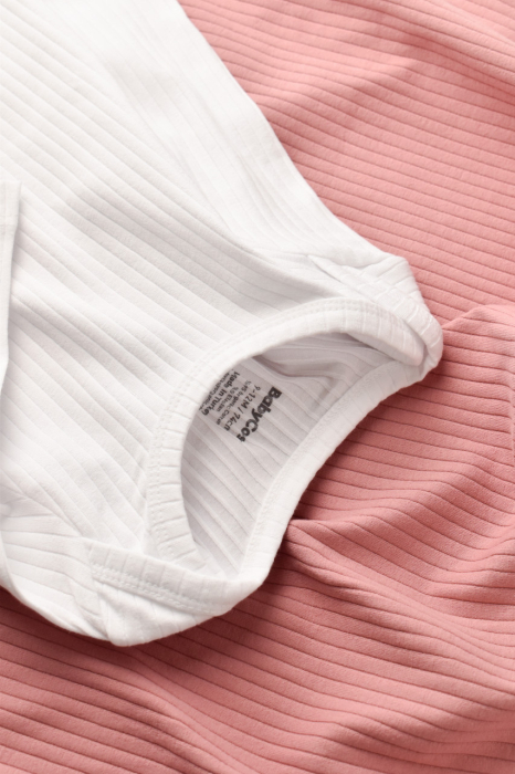 Body Bebe Unisex cu maneca lunga din 95% bumbac organic cu 5% elastan - Alb, BabyCosy [3]