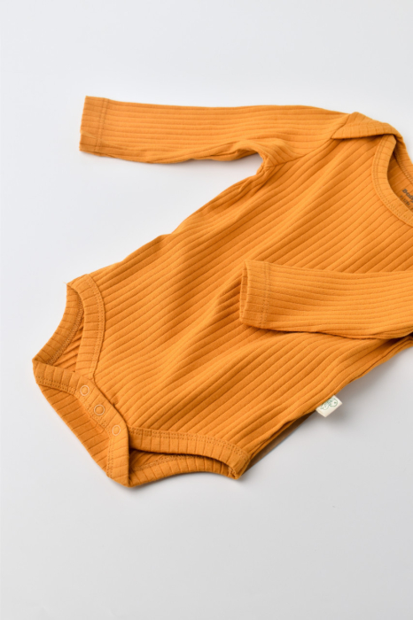 Body Bebe Unisex cu maneca lunga din 95% bumbac organic cu 5% elastan - Sofran, BabyCosy [5]