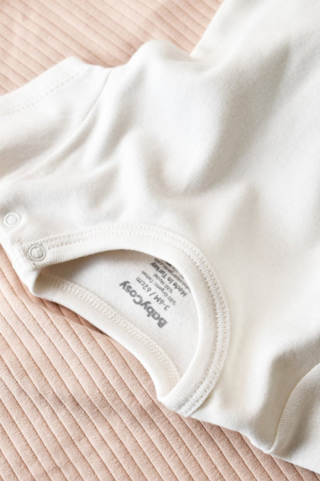 Body din bumbac organic Ecru BabyCosy [2]