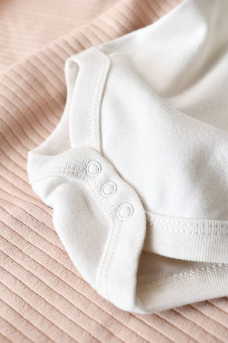 Body din bumbac organic Ecru BabyCosy [4]