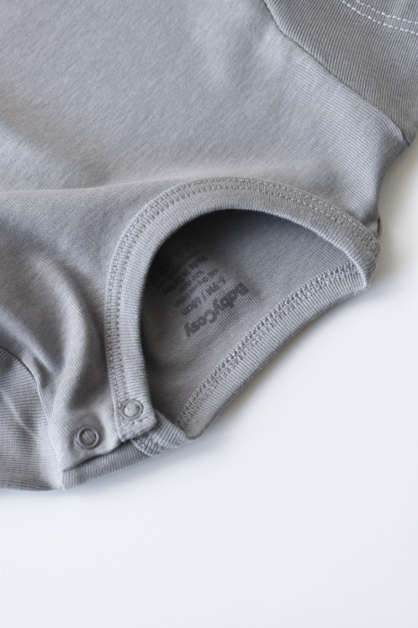 Body din bumbac organic Gri BabyCosy [3]