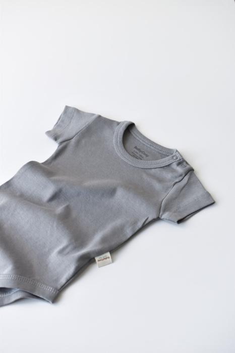Body din bumbac organic Gri BabyCosy [4]