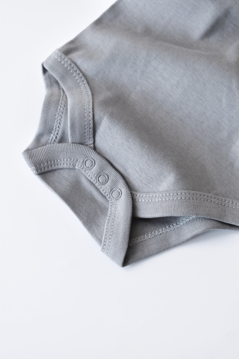 Body din bumbac organic Gri BabyCosy [6]