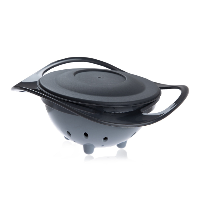 Bol multifunctional cu capac si rotire 360 grade BabyJem Amazing Bowl (Culoare: Gri) [2]