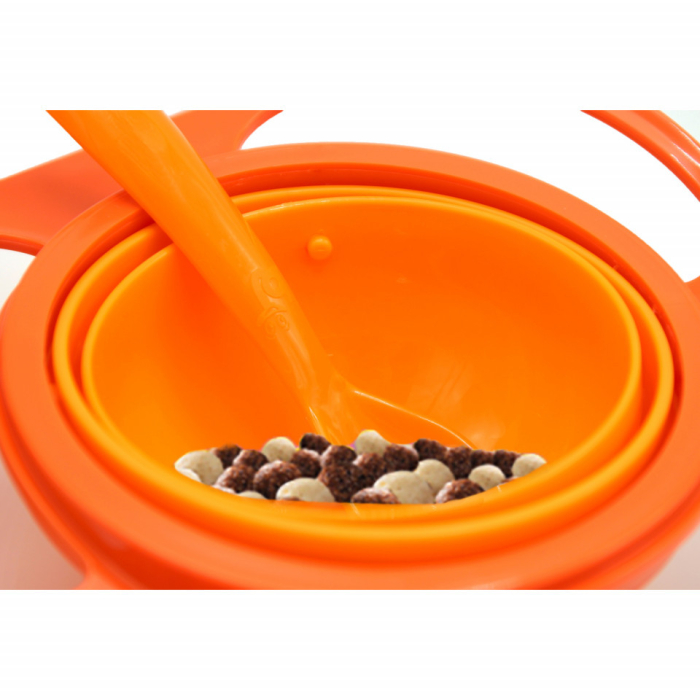 Bol multifunctional cu capac si rotire 360 grade BabyJem Amazing Bowl (Culoare: Gri) [9]