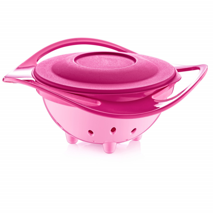 Bol multifunctional cu capac si rotire 360 grade BabyJem Amazing Bowl (Culoare: Gri) [3]