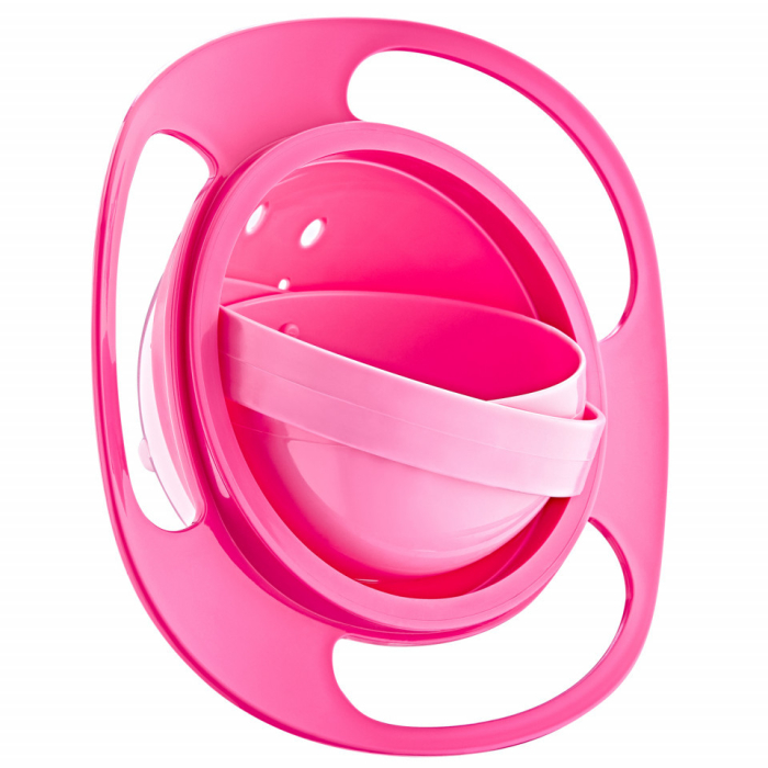 Bol multifunctional cu capac si rotire 360 grade BabyJem Amazing Bowl (Culoare: Gri) [6]