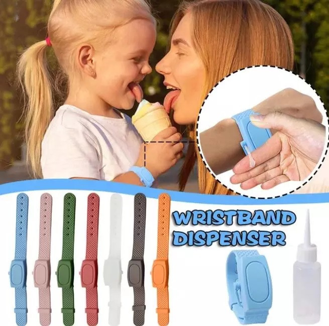 Bratara Dispenser pentru dezinfectant maini cu recipient reincarcabil Drool (Culoare: Alb) [7]