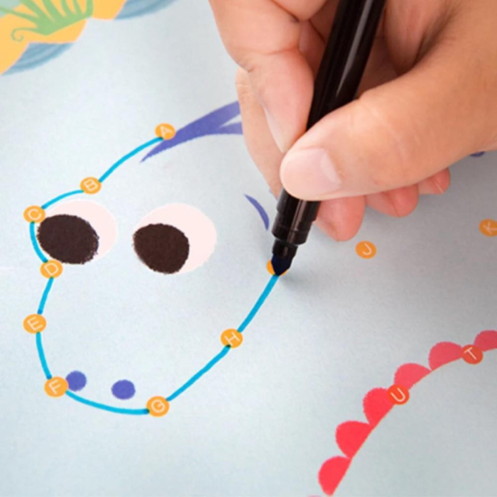 Carticele dot-to-do cu numere sau litere Drool (Model: cu numere) [2]