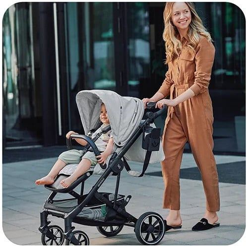 Carucior 2 in 1 Skiddou Moss Normandic Dream, Gri [5]