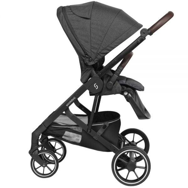 Carucior 2 in 1 Skiddou Moss Onyx, Negru [6]