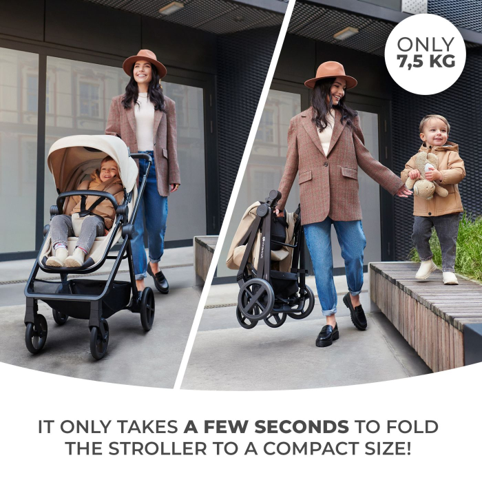 CARUCIOR KINDERKRAFT NEWLY, 3 IN 1, BEJ [5]