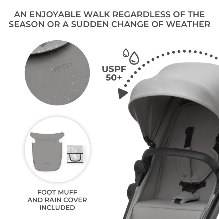CARUCIOR KINDERKRAFT NEWLY, 3 IN 1, LIGHT GREY [3]