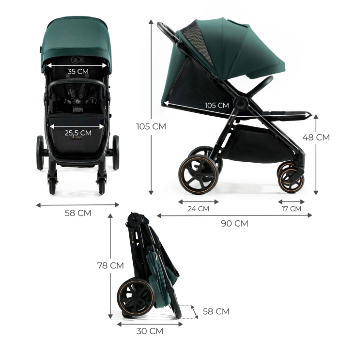 CARUCIOR SPORT, ULTRA COMPACT, KINDERKRAFT MITZY, 0-22 KG, JADE GREEN [5]