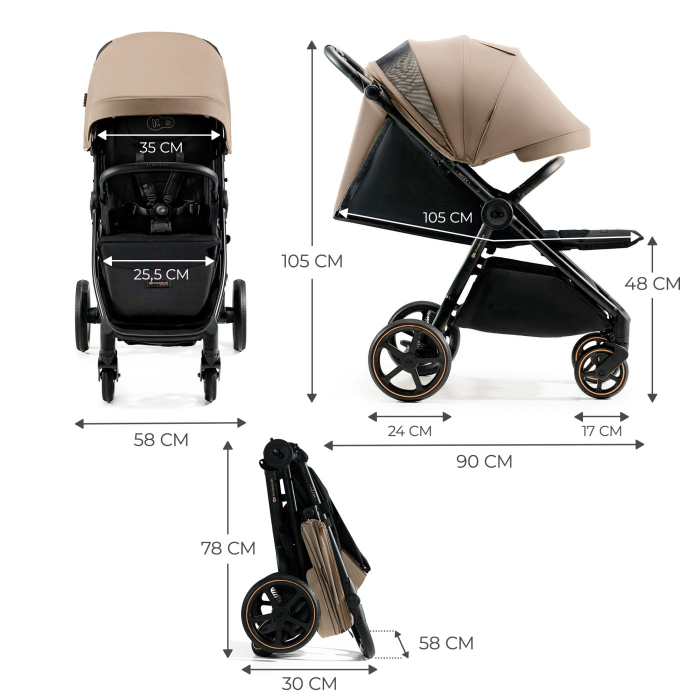 CARUCIOR SPORT, ULTRA COMPACT, KINDERKRAFT MITZY, 0-22 KG, LINEN BEIGE [6]