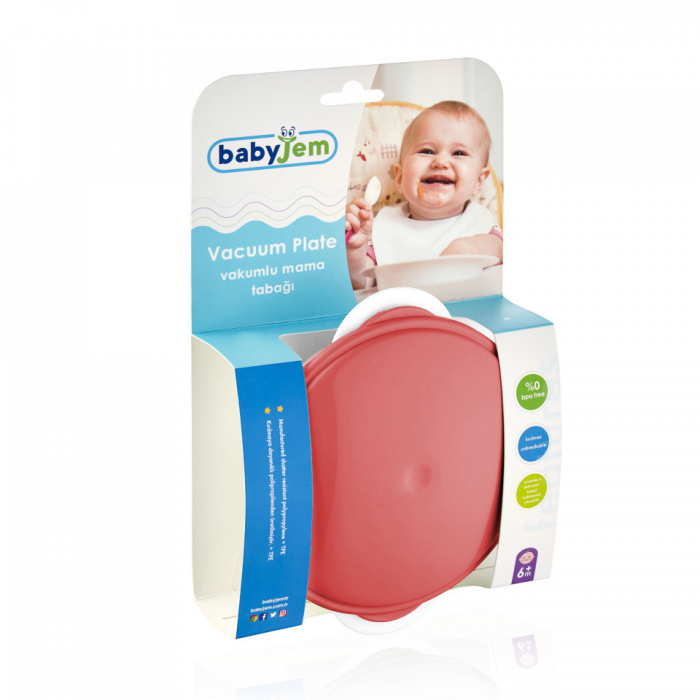 Castron cu ventuza si capac BabyJem (Culoare: Roz) [10]