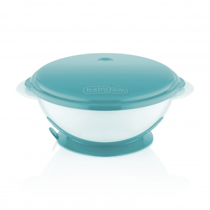 Castron cu ventuza si capac BabyJem (Culoare: Roz) [12]