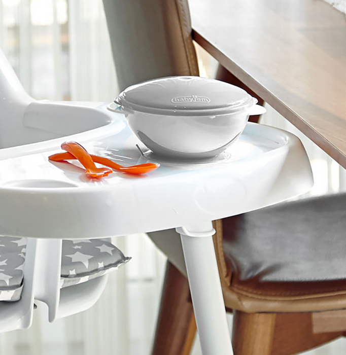 Castron cu ventuza si capac BabyJem (Culoare: Roz) [3]