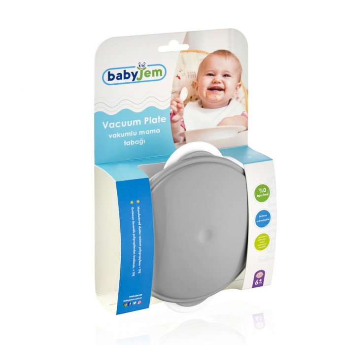 Castron cu ventuza si capac BabyJem (Culoare: Roz) [7]