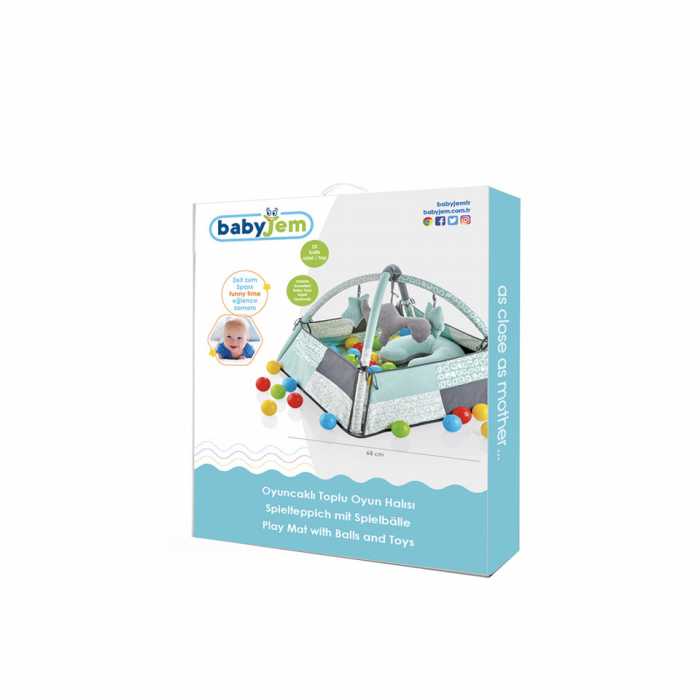 Centru de joaca cu bile BabyJem Toy Ball Play Mat (Culoare: Verde) [7]