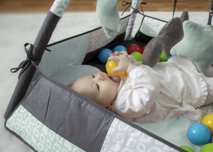 Centru de joaca cu bile BabyJem Toy Ball Play Mat (Culoare: Verde) [8]