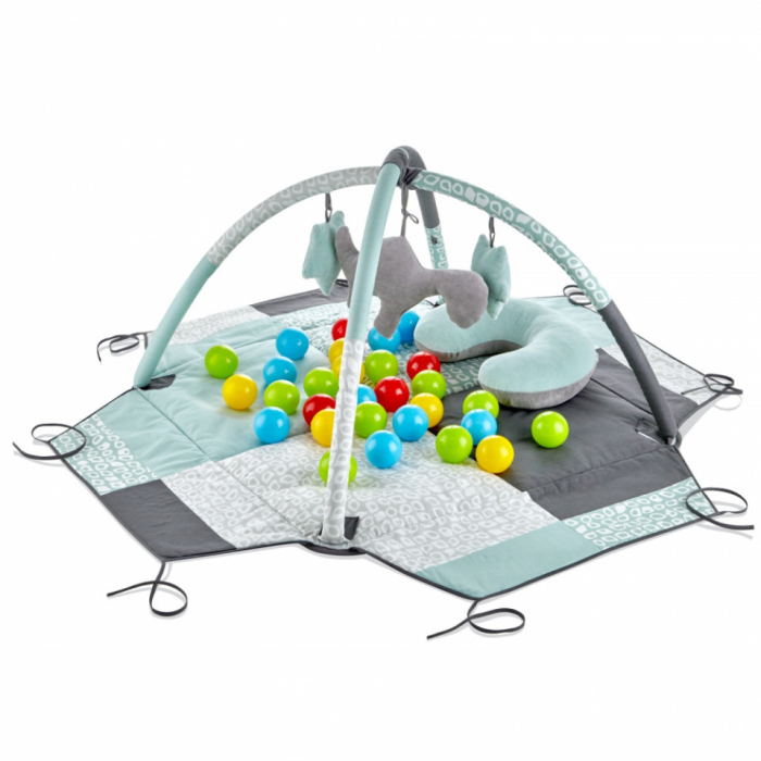 Centru de joaca cu bile BabyJem Toy Ball Play Mat (Culoare: Verde) [3]