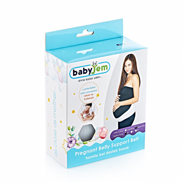 Centura abdominala pentru sustinere prenatala BabyJem Pregnancy (Marime: L, Culoare: Alb) [3]