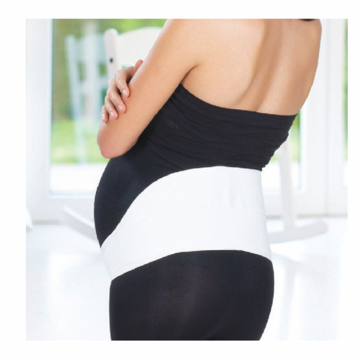 Centura abdominala pentru sustinere prenatala BabyJem Pregnancy (Marime: L, Culoare: Alb) [2]