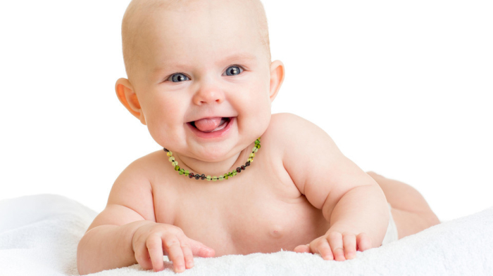 Colier din chihlimbar pentru copii BabyJem (Culoare: Curcubeu) [10]