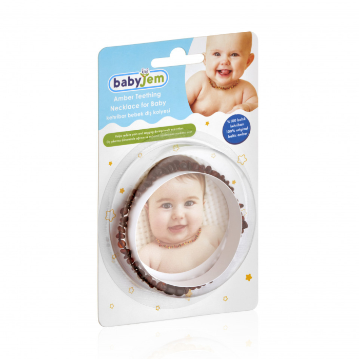 Colier din chihlimbar pentru copii BabyJem (Culoare: Curcubeu) [9]