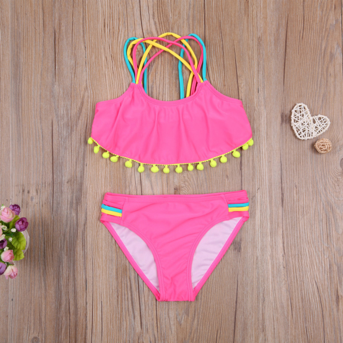 Costum de baie cu ciucuri din 2 piese Drool (Culoare: Bleu, Varsta: 3 - 4 ani) [6]