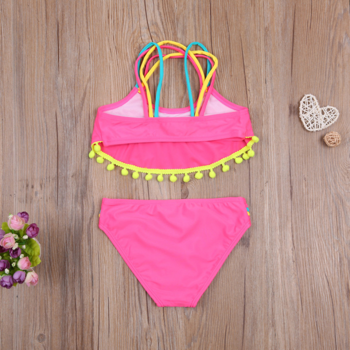Costum de baie cu ciucuri din 2 piese Drool (Culoare: Bleu, Varsta: 3 - 4 ani) [4]