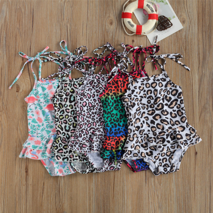 Costum de baie cu volan si bretelute Drool - Flamingo [2]